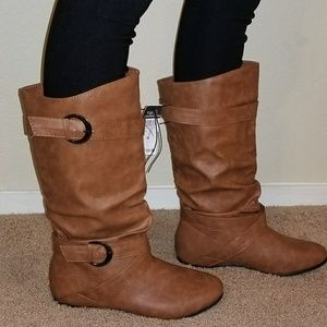 Rue21 Copper Colored Faux Leather Boots